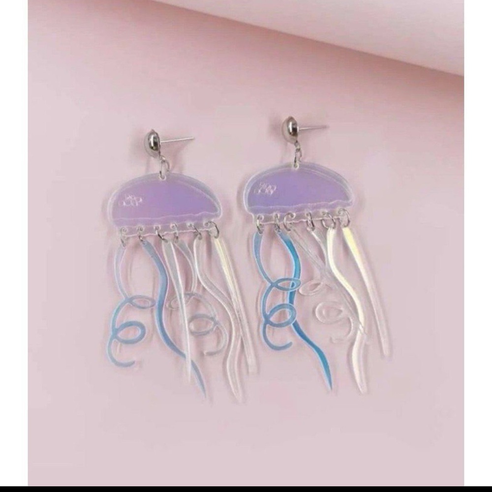 Source Unknown Iridescent Jellyfish Earrings